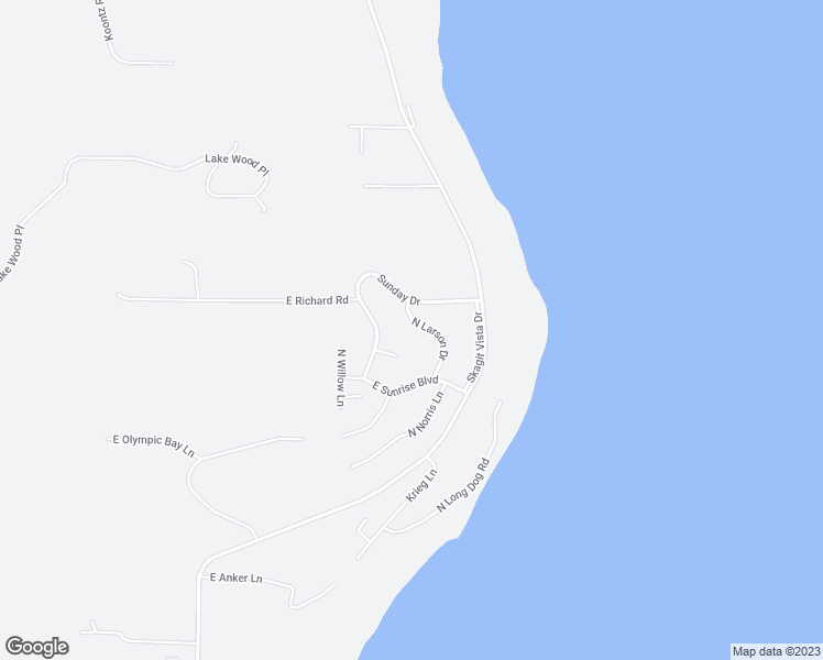 map of restaurants, bars, coffee shops, grocery stores, and more near 4543 North Larson Drive in Oak Harbor