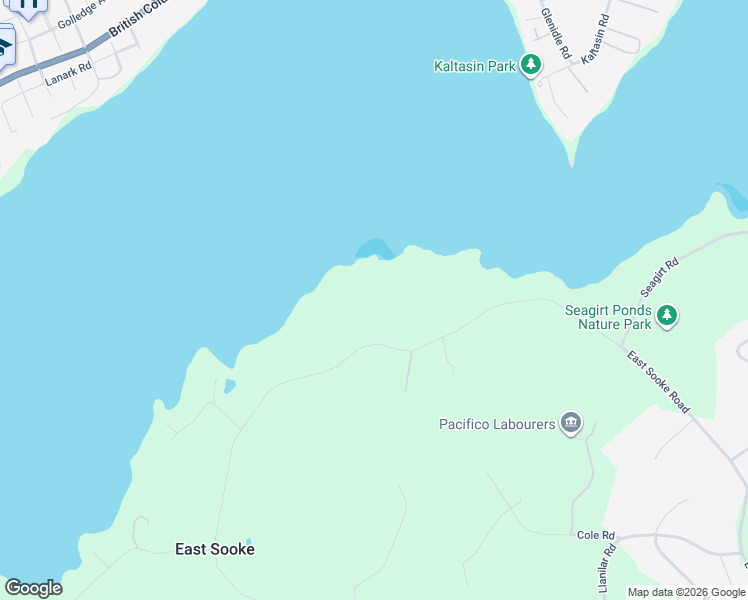 map of restaurants, bars, coffee shops, grocery stores, and more near 6570 East Sooke Road in Sooke