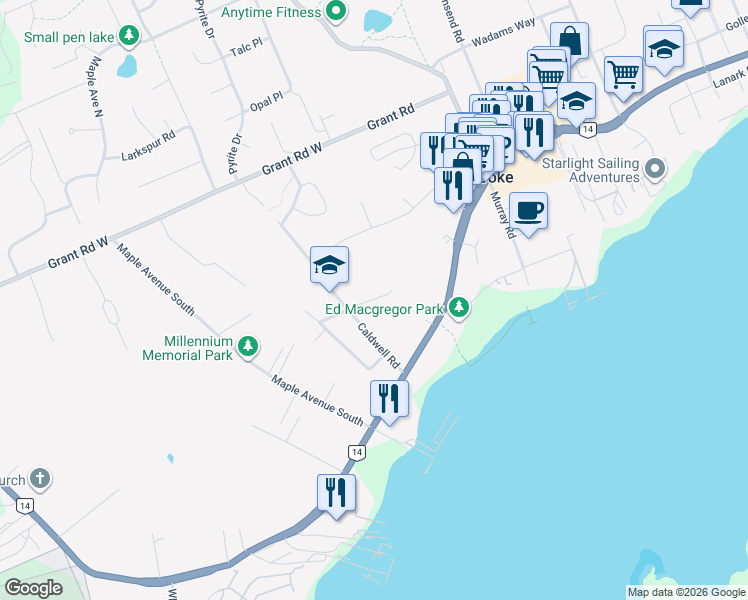 map of restaurants, bars, coffee shops, grocery stores, and more near 1968 Powliuk Crescent in Sooke