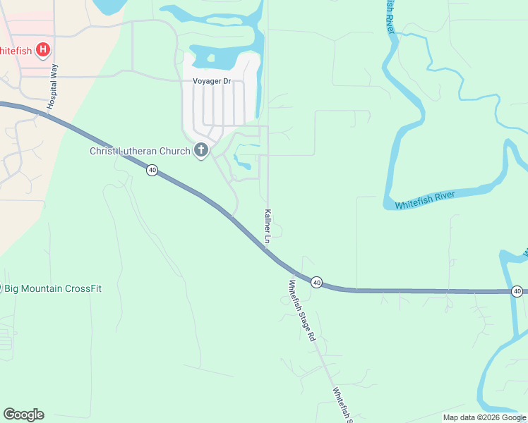 map of restaurants, bars, coffee shops, grocery stores, and more near 6310 Locarno Drive in Whitefish