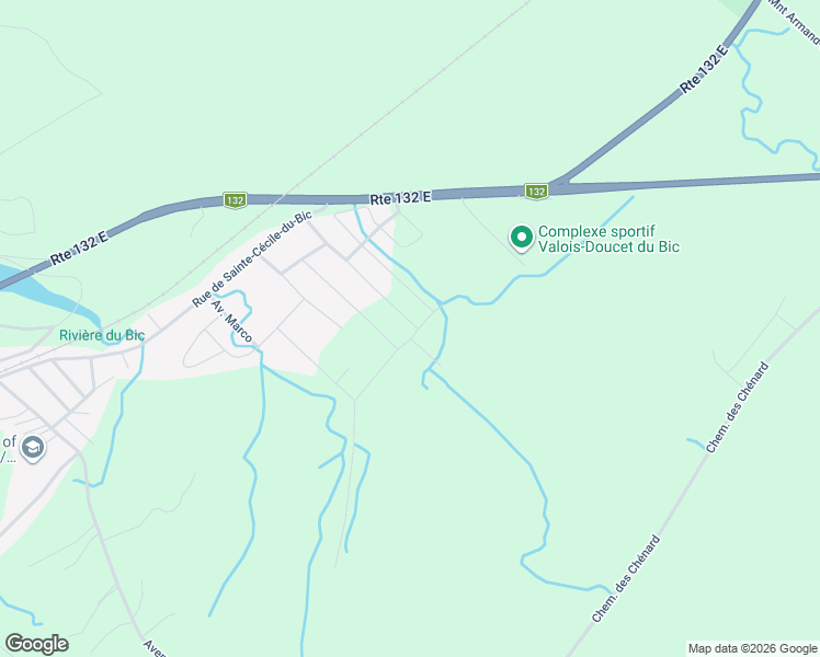 map of restaurants, bars, coffee shops, grocery stores, and more near 37 Avenue Raiche in Rimouski