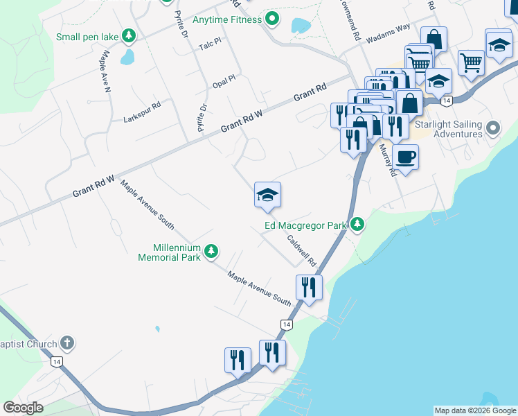 map of restaurants, bars, coffee shops, grocery stores, and more near 1968 Powliuk Crescent in Sooke