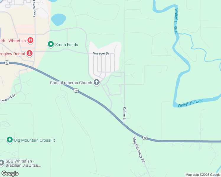 map of restaurants, bars, coffee shops, grocery stores, and more near 6005 Saint Moritz Drive in Whitefish