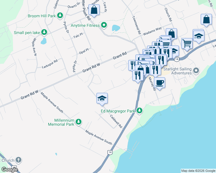 map of restaurants, bars, coffee shops, grocery stores, and more near 2045 Gatewood Road in Sooke