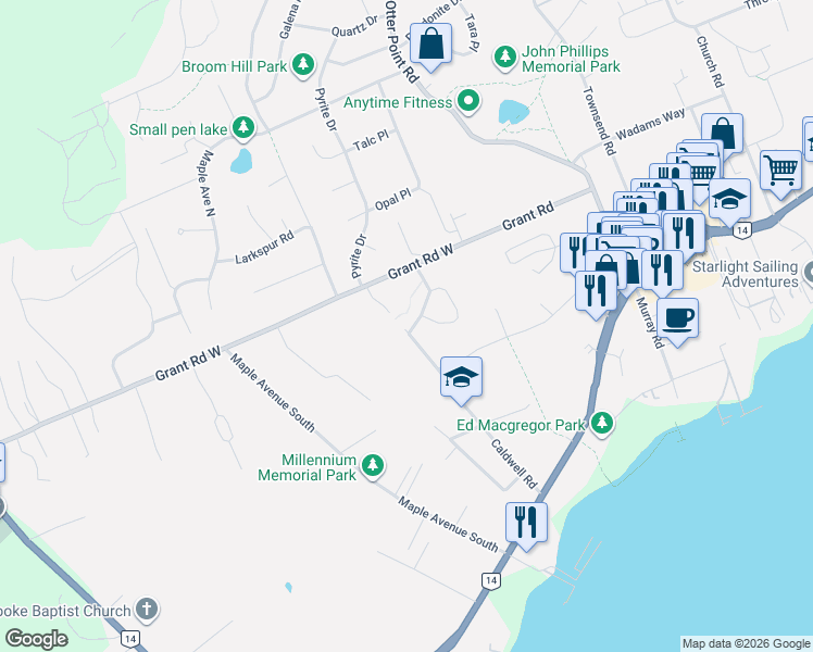 map of restaurants, bars, coffee shops, grocery stores, and more near 6862 Marsden Road in Sooke