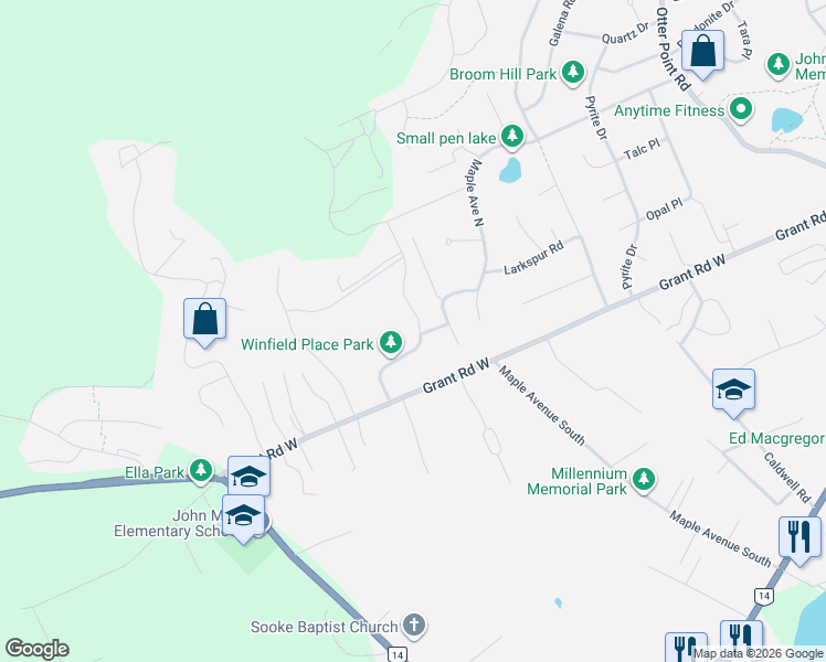 map of restaurants, bars, coffee shops, grocery stores, and more near 7032 Rudd Road in Sooke