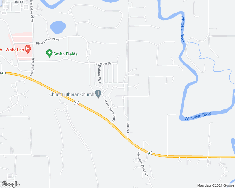 map of restaurants, bars, coffee shops, grocery stores, and more near 6300 Locarno Drive in Whitefish