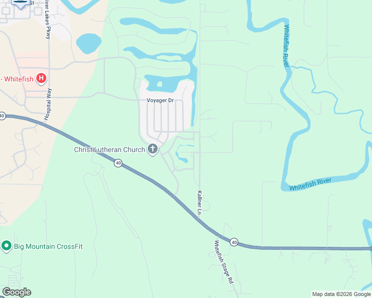 map of restaurants, bars, coffee shops, grocery stores, and more near 6310 Locarno Drive in Whitefish