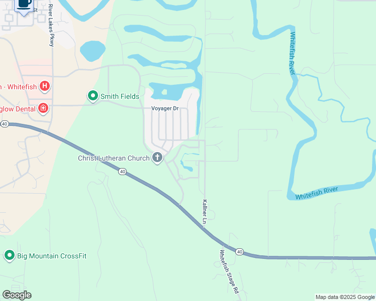 map of restaurants, bars, coffee shops, grocery stores, and more near 6300 Locarno Drive in Whitefish