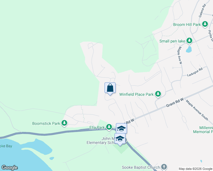 map of restaurants, bars, coffee shops, grocery stores, and more near 2270 Henlyn Drive in Sooke