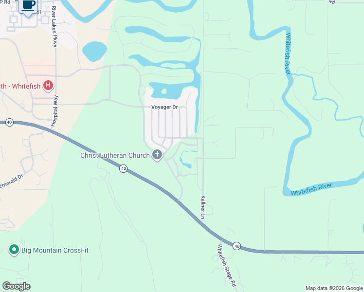 map of restaurants, bars, coffee shops, grocery stores, and more near 6005 Saint Moritz Drive in Whitefish