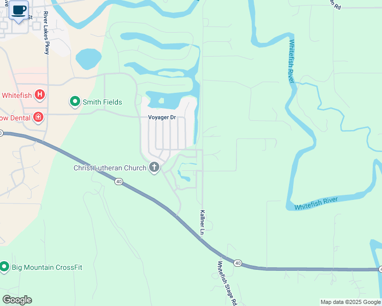 map of restaurants, bars, coffee shops, grocery stores, and more near 6300 Locarno Drive in Whitefish