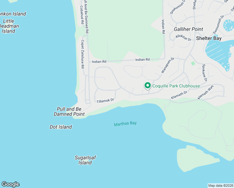 map of restaurants, bars, coffee shops, grocery stores, and more near 800 Shelter Bay Drive in La Conner
