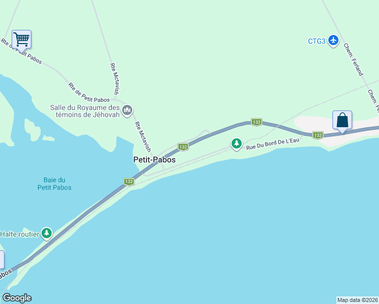 map of restaurants, bars, coffee shops, grocery stores, and more near 618 Rue Du Bord De L'Eau in Grande-Riviã¨Re