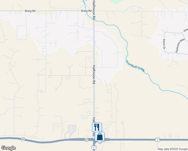 map of restaurants, bars, coffee shops, grocery stores, and more near 301 One Way Road in Columbia Falls