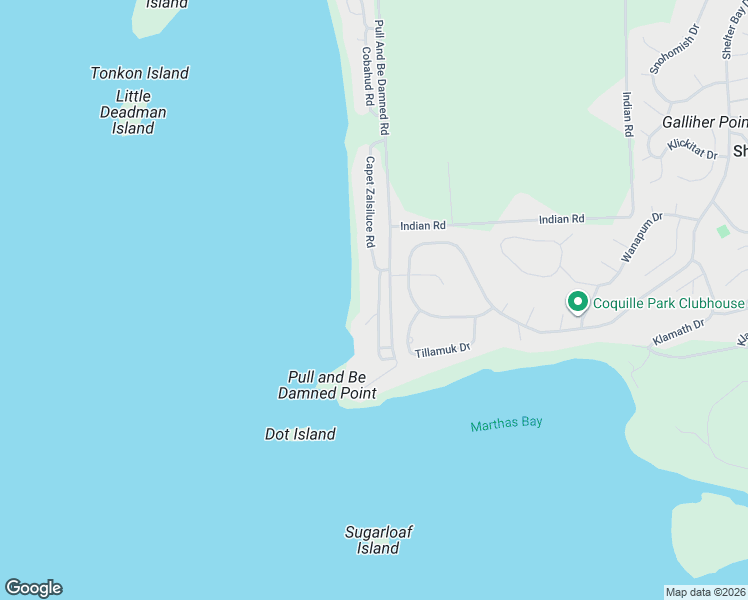 map of restaurants, bars, coffee shops, grocery stores, and more near 18292 Pull And Be Damned Road in La Conner