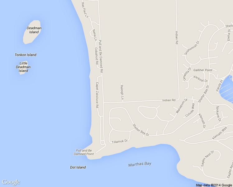 map of restaurants, bars, coffee shops, grocery stores, and more near 18130 Raleigh Lane in La Conner