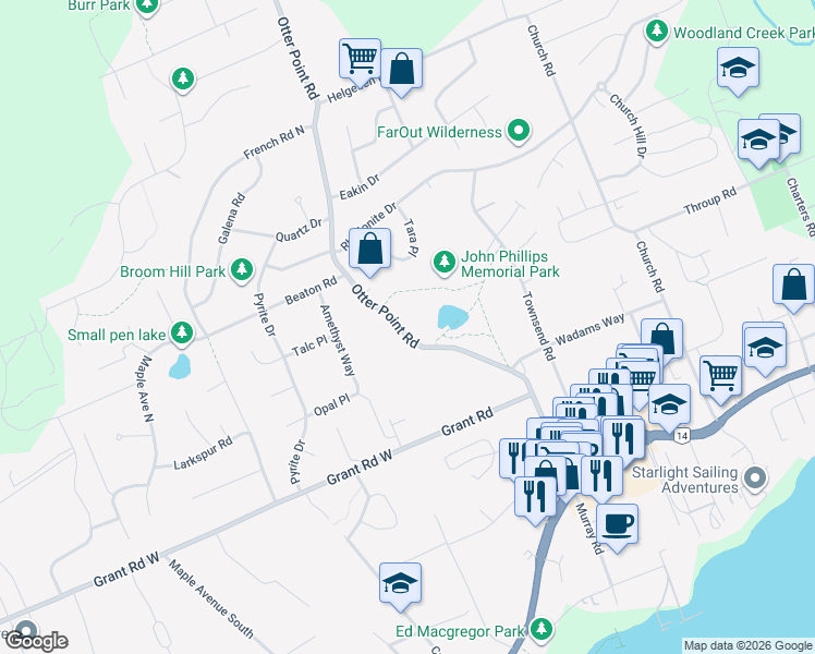 map of restaurants, bars, coffee shops, grocery stores, and more near 2197 Otter Point Road in Sooke