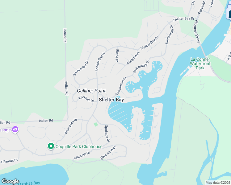 map of restaurants, bars, coffee shops, grocery stores, and more near 197 Suquamish Way in La Conner