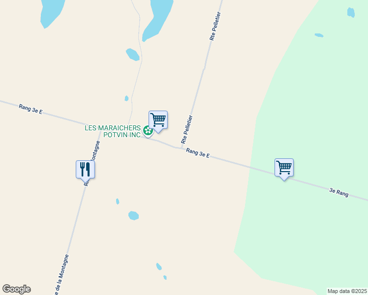 map of restaurants, bars, coffee shops, grocery stores, and more near 990 3e Rang in Hébertville
