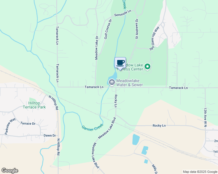 map of restaurants, bars, coffee shops, grocery stores, and more near 1429 Tamarack Lane in Columbia Falls