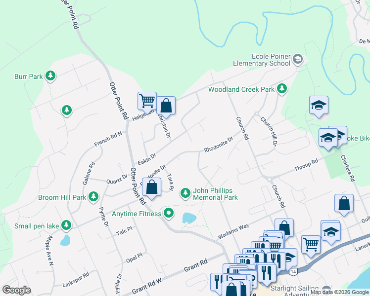 map of restaurants, bars, coffee shops, grocery stores, and more near 6726 Rhodonite Drive in Sooke