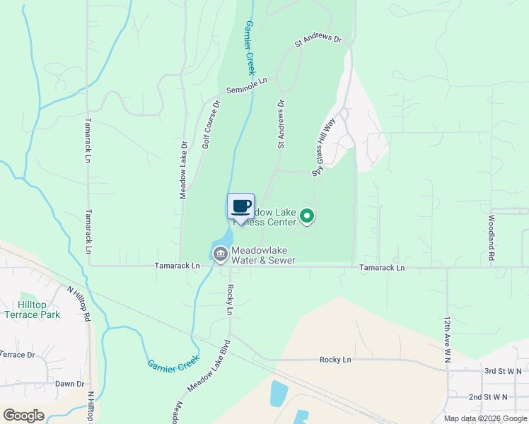 map of restaurants, bars, coffee shops, grocery stores, and more near 505 Saint Andrews Drive in Columbia Falls