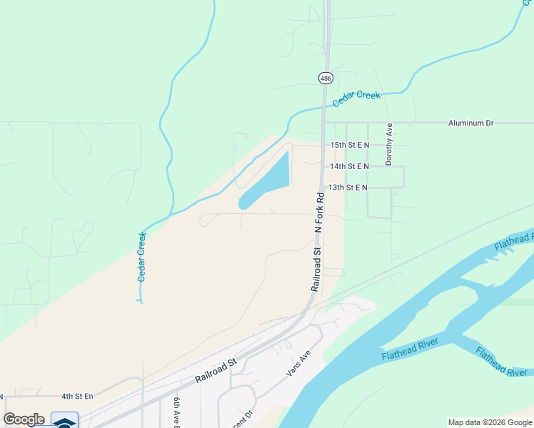map of restaurants, bars, coffee shops, grocery stores, and more near 855 North Fork Road in Columbia Falls