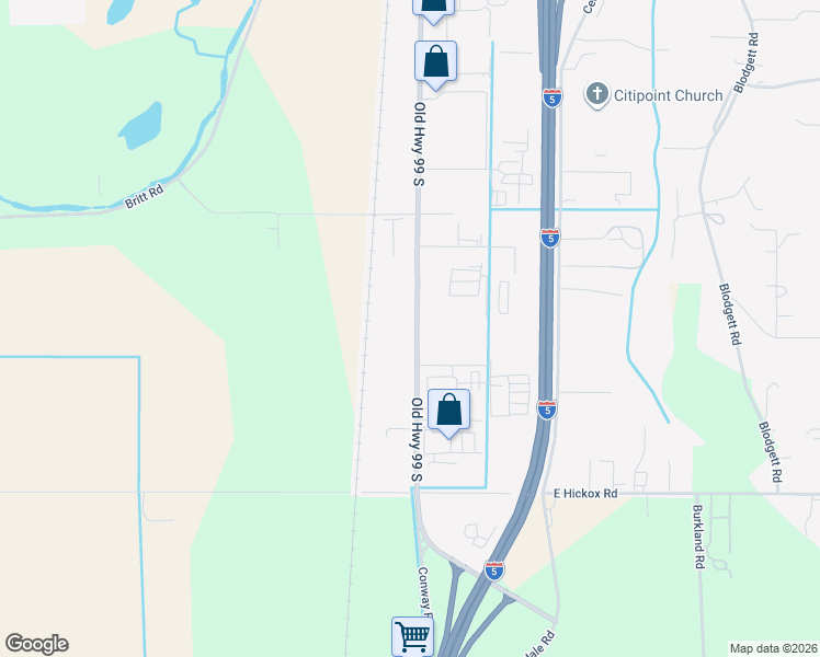 map of restaurants, bars, coffee shops, grocery stores, and more near 3900 Old Highway 99 South Road in Mount Vernon