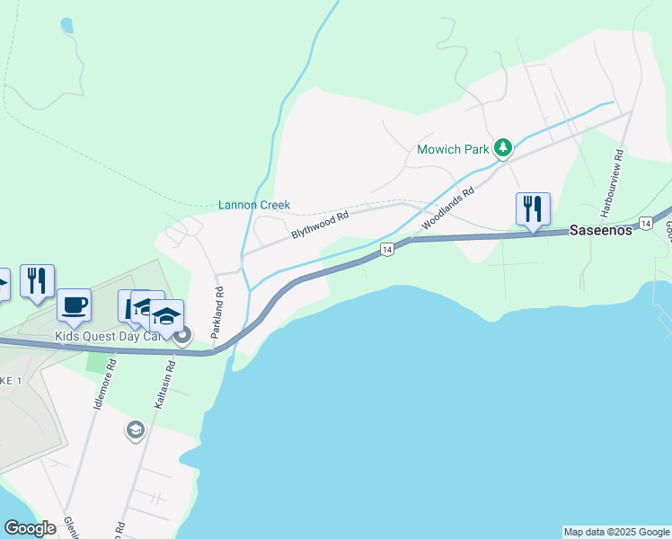 map of restaurants, bars, coffee shops, grocery stores, and more near 5884 Sooke Road in Sooke