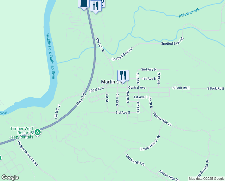 map of restaurants, bars, coffee shops, grocery stores, and more near in Martin City