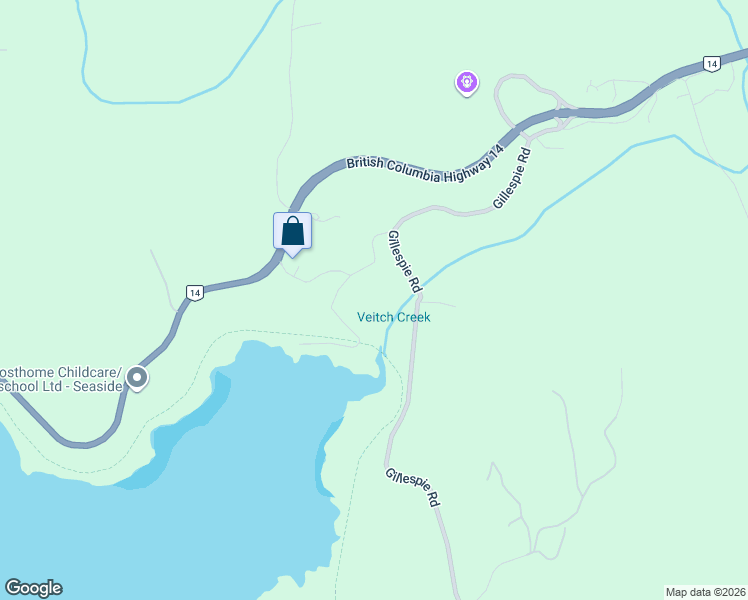 map of restaurants, bars, coffee shops, grocery stores, and more near 2010 Gillespie Road in Sooke