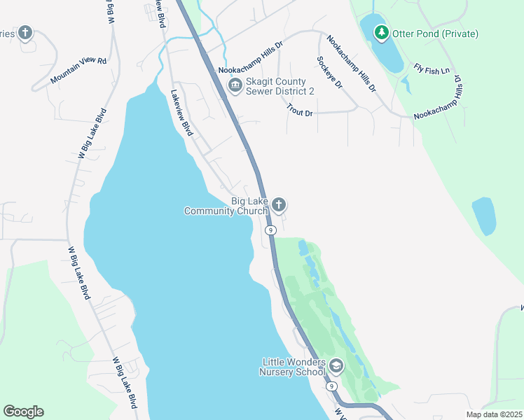 map of restaurants, bars, coffee shops, grocery stores, and more near 17424 Mallard Cove Lane in Mount Vernon