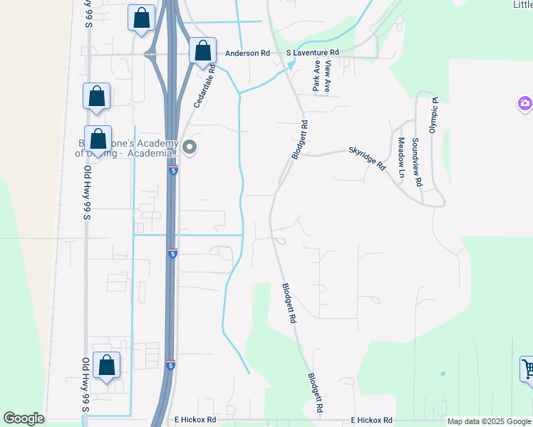 map of restaurants, bars, coffee shops, grocery stores, and more near 17450 Blodgett Road in Mount Vernon