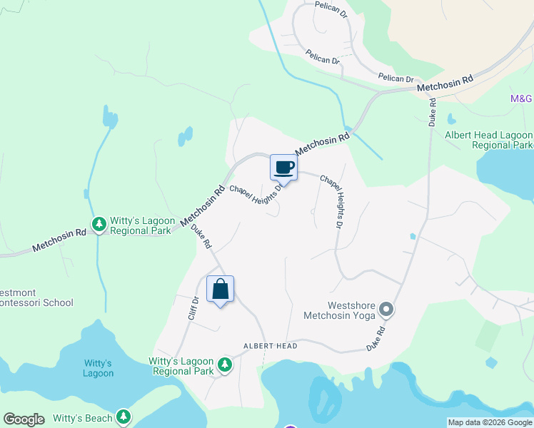 map of restaurants, bars, coffee shops, grocery stores, and more near 3869 Branson Road in Victoria