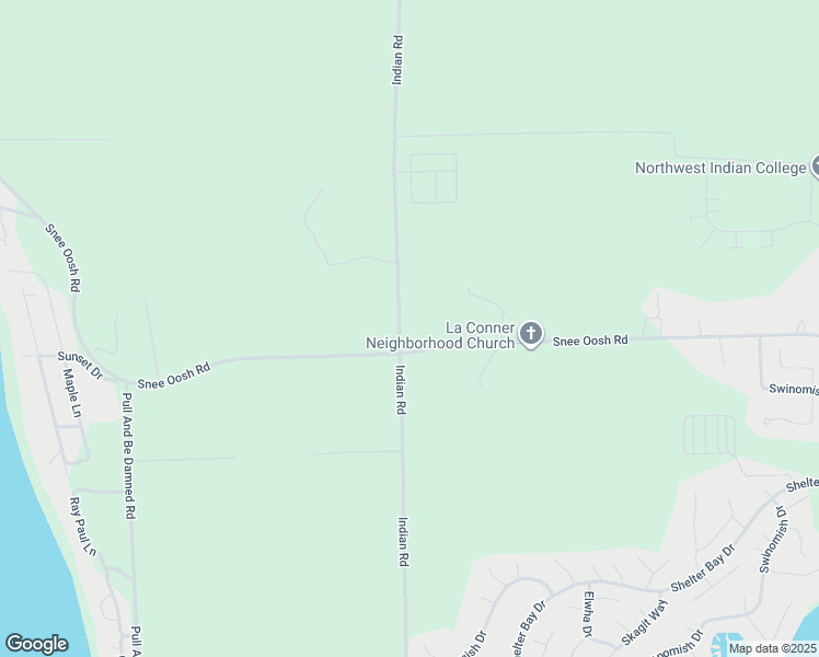 map of restaurants, bars, coffee shops, grocery stores, and more near 17337 Indian Road in La Conner