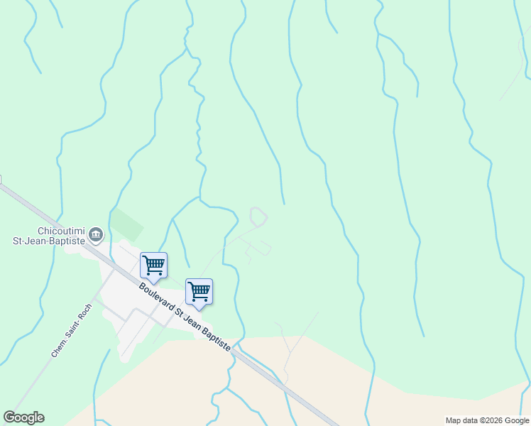 map of restaurants, bars, coffee shops, grocery stores, and more near 1709 Rue Lavoie in Saguenay