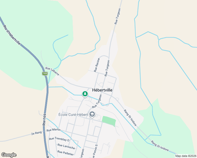 map of restaurants, bars, coffee shops, grocery stores, and more near 370 Rue Racine in Hébertville