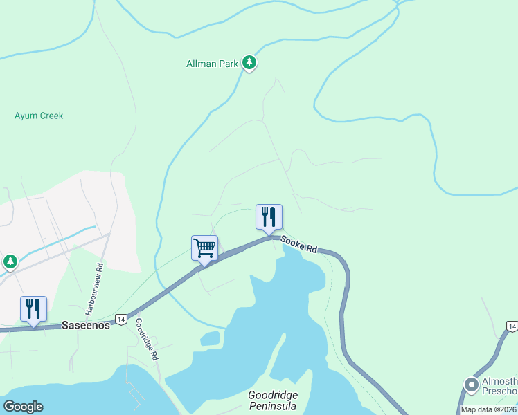 map of restaurants, bars, coffee shops, grocery stores, and more near 2065 Arleigh Place in Sooke