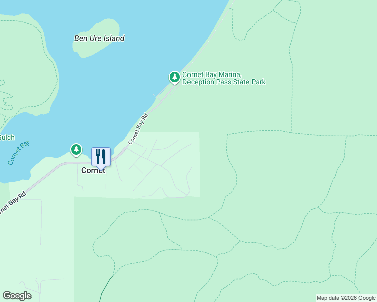 map of restaurants, bars, coffee shops, grocery stores, and more near 5179 Ridgeline Place in Oak Harbor