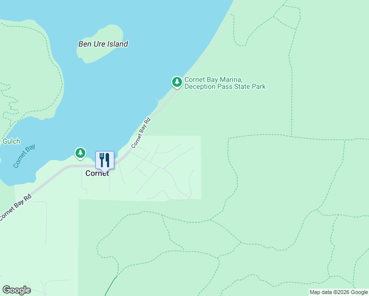 map of restaurants, bars, coffee shops, grocery stores, and more near 5179 Ridgeline Place in Oak Harbor