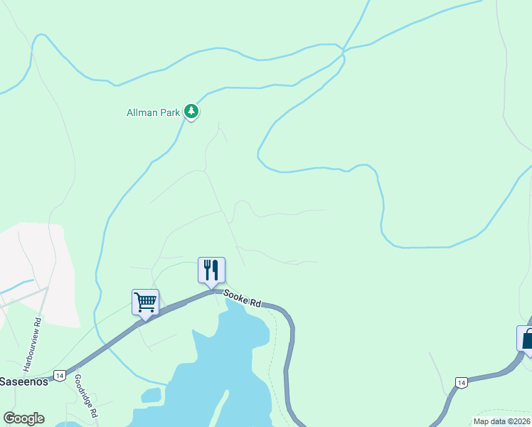 map of restaurants, bars, coffee shops, grocery stores, and more near 5375 Basinview Heights in Sooke
