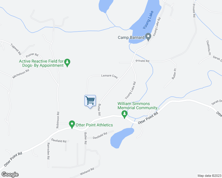map of restaurants, bars, coffee shops, grocery stores, and more near Butler Road in Sooke
