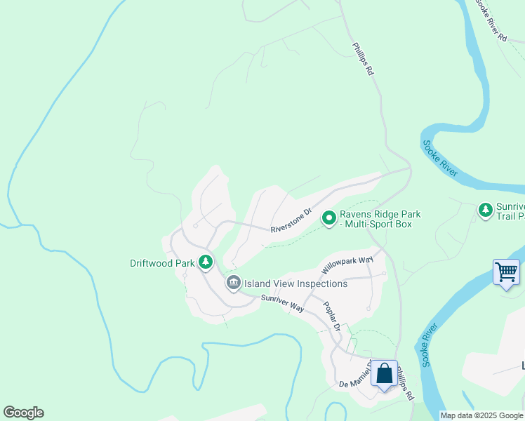 map of restaurants, bars, coffee shops, grocery stores, and more near 2515 Watling Way in Sooke
