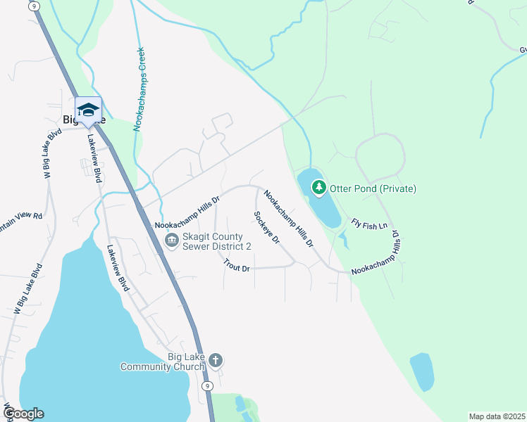 map of restaurants, bars, coffee shops, grocery stores, and more near 17009 Sockeye Drive in Mount Vernon
