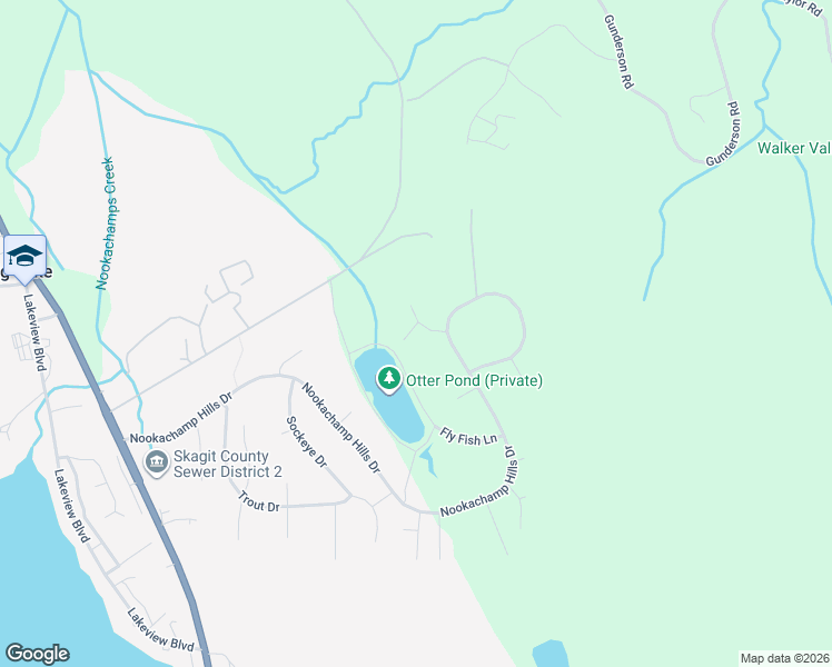 map of restaurants, bars, coffee shops, grocery stores, and more near 24031 Dolphin Lane in Mount Vernon