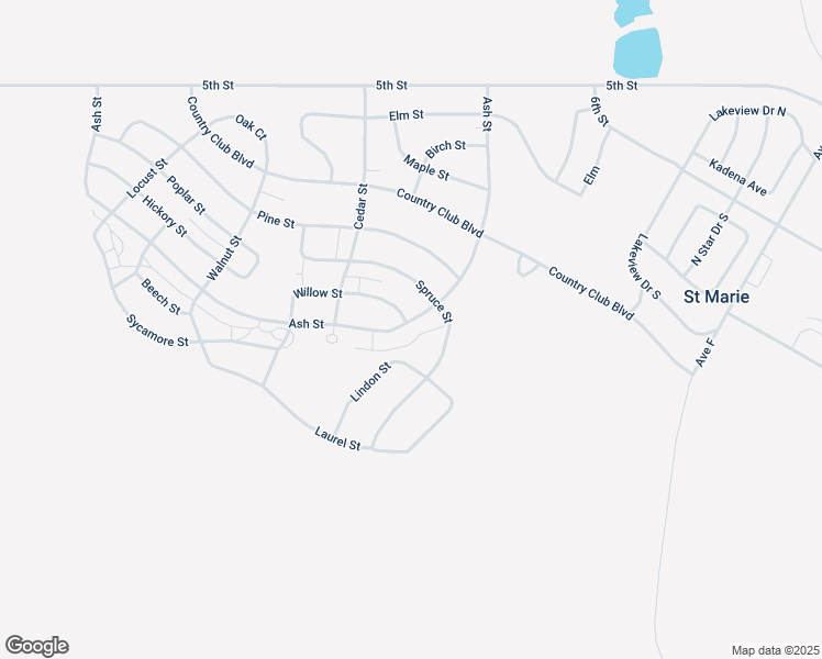 map of restaurants, bars, coffee shops, grocery stores, and more near 227 Willow Street in Saint Marie