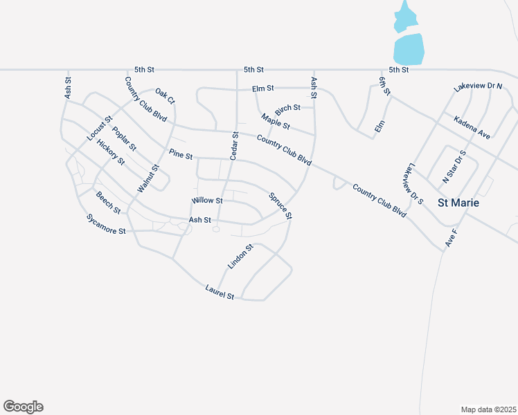 map of restaurants, bars, coffee shops, grocery stores, and more near 227 Willow Street in Saint Marie
