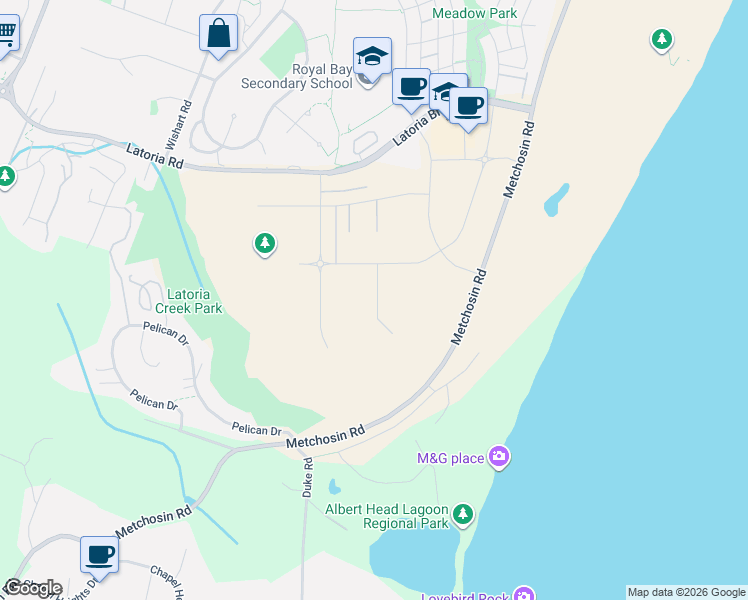 map of restaurants, bars, coffee shops, grocery stores, and more near 3638 Restoration Way in Colwood