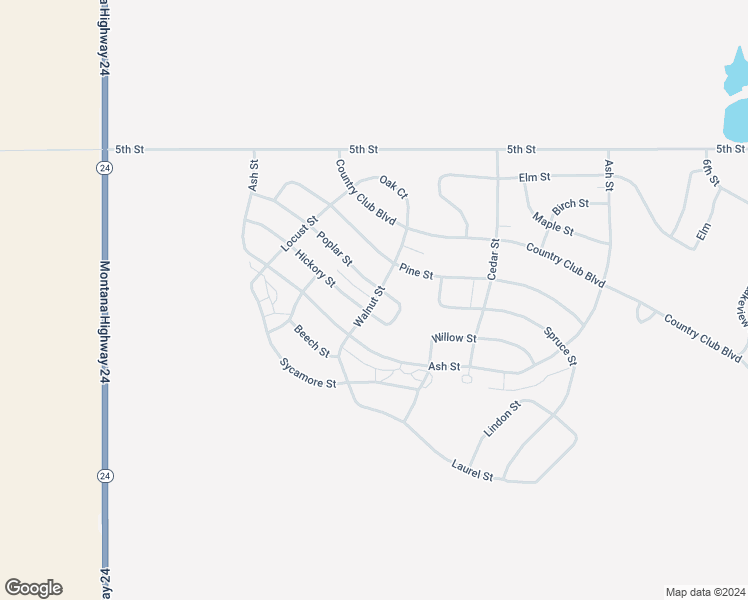 map of restaurants, bars, coffee shops, grocery stores, and more near Walnut Street in Saint Marie